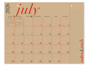 2026 12-Month Great Big Calendar