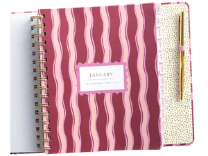 2026 Magenta Squiggle Hardcover Planner