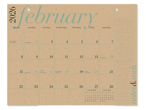 2026 12-Month Great Big Calendar