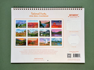 2026 National Parks Wall Calendar