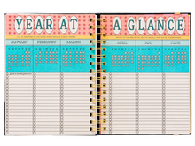 2027 Black Scandinavian Floral Planner