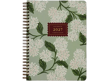 2027 Sage Hydrangea 12-Month Softcover Spiral Planner