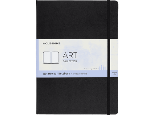A4 Watercolor Notebook, Black
