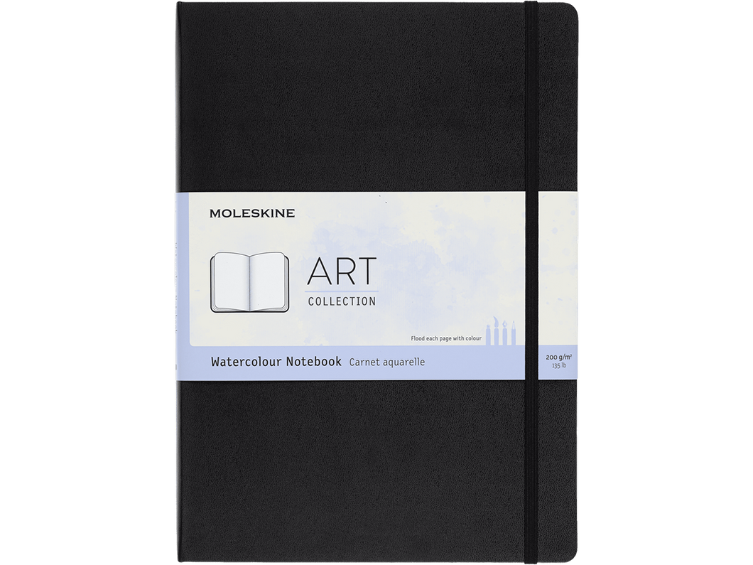A4 Watercolor Notebook, Black