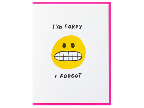 I Forgot Belated, Single Card