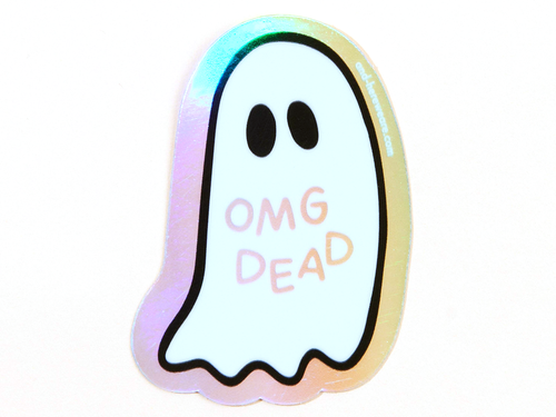 OMG Dead Ghost Sticker