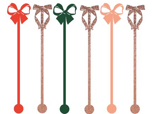 Acrylic Bow Drink Stirrers