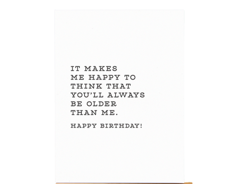 Always Older Birthday, Single Card