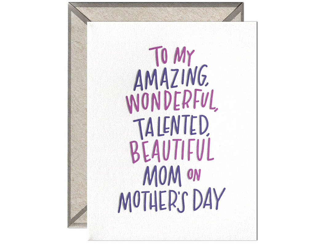 Amazing Wonderful Mom, Single Card