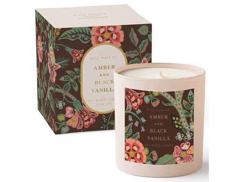 Amber and Black Vanilla Candle