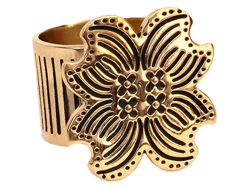 Amy Brass Bandana Slide Ring