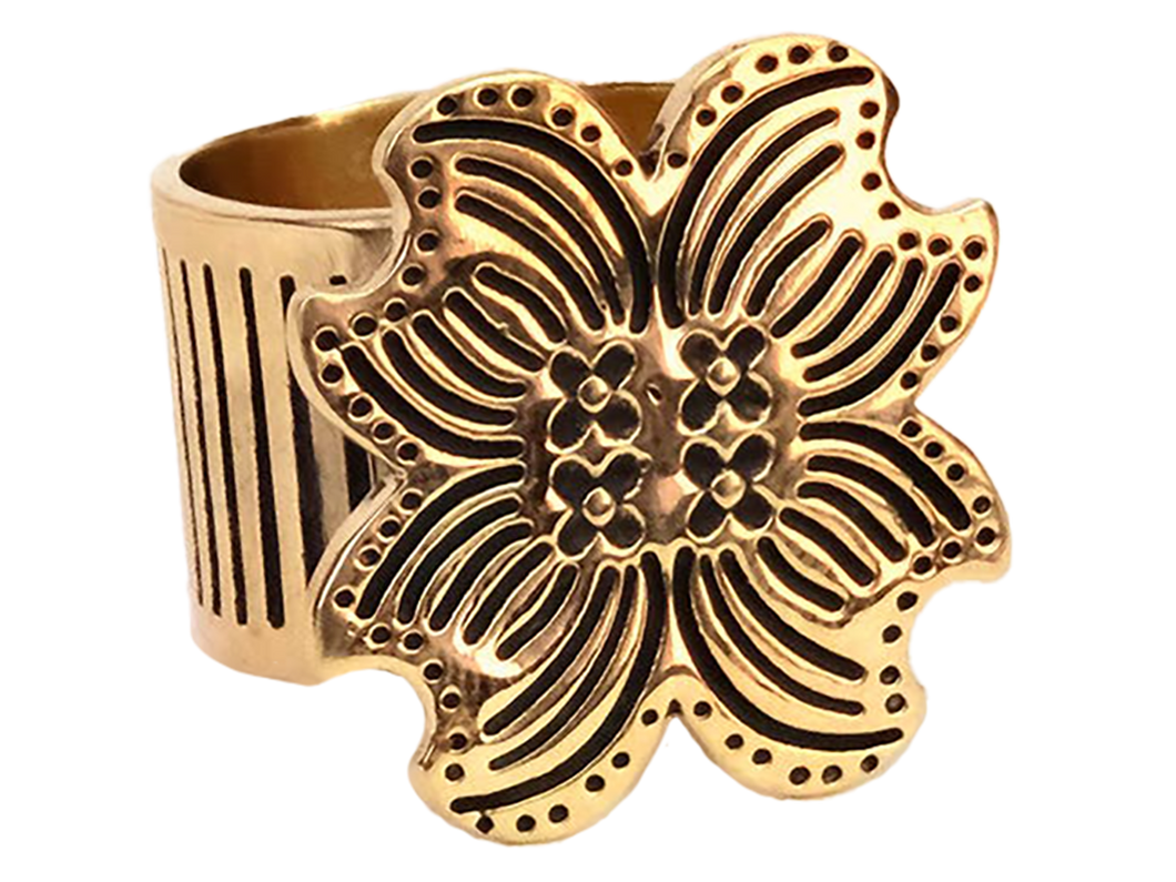 Amy Brass Bandana Slide Ring