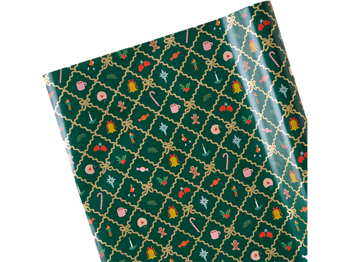 Christmas Argyle Continuous Wrapping Roll