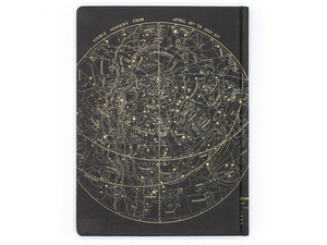 Astronomy Star Chart Hardcover Notebook, Lined & Grid