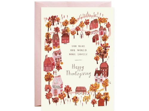 Autumn Town Thanksgiving, Single Card