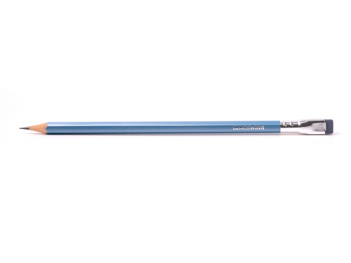 Pearl Blue Pencils with Denim Eraser, Balanced Graphite