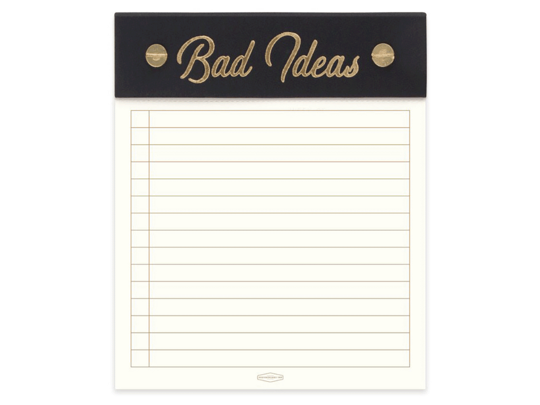 Bad Ideas Post Bound Notepad