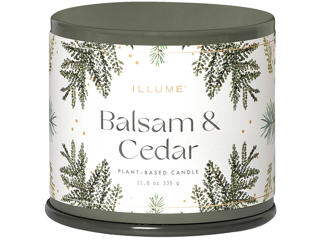 Balsam & Cedar Large Tin Candle