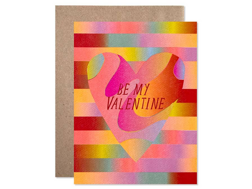 Be My Valentine Neon Gradient, Single Card