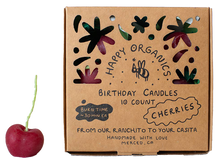 Beeswax Birthday Candles, Cherries