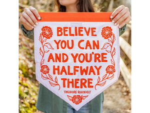 Believe You Can Embroidered Canvas Banner