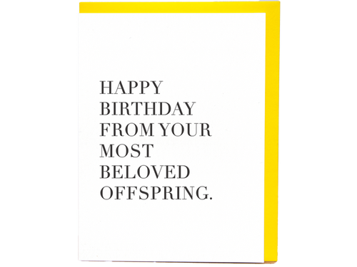Beloved Offspring Birthday, Single Card