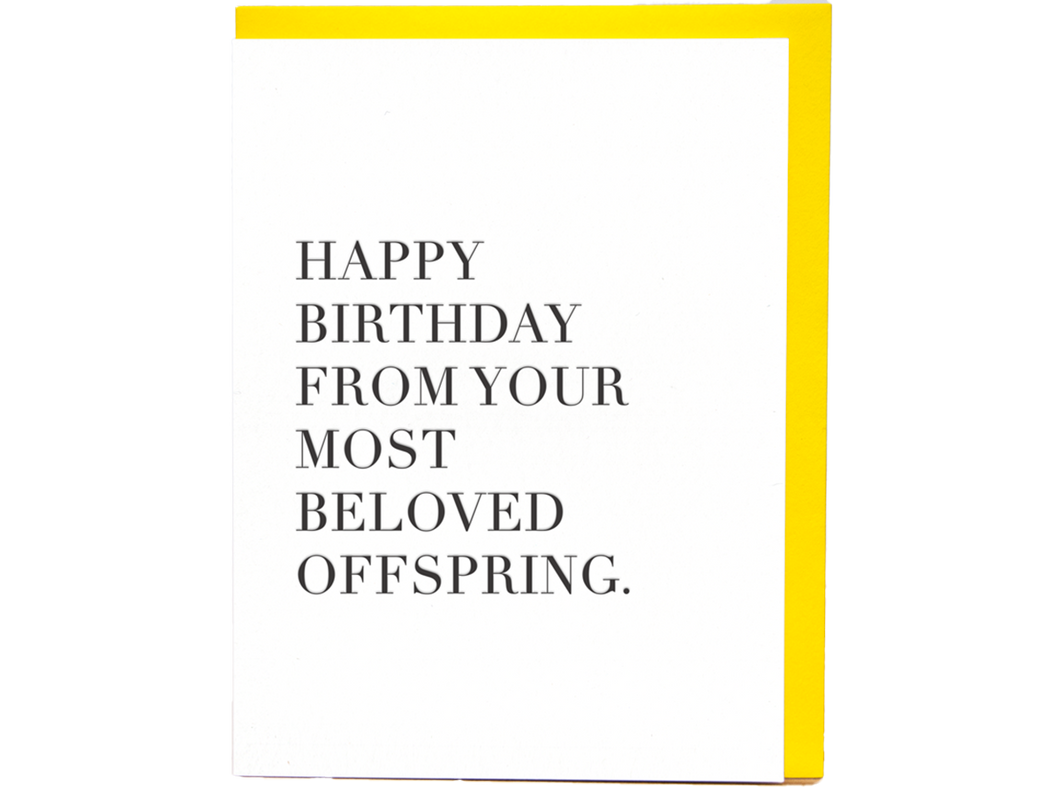 Beloved Offspring Birthday, Single Card