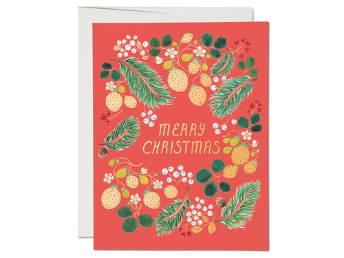 Berry Christmas Greeting Card, Boxed Set of 8