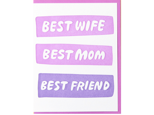 Best Wife/Mom/Friend, Single Card