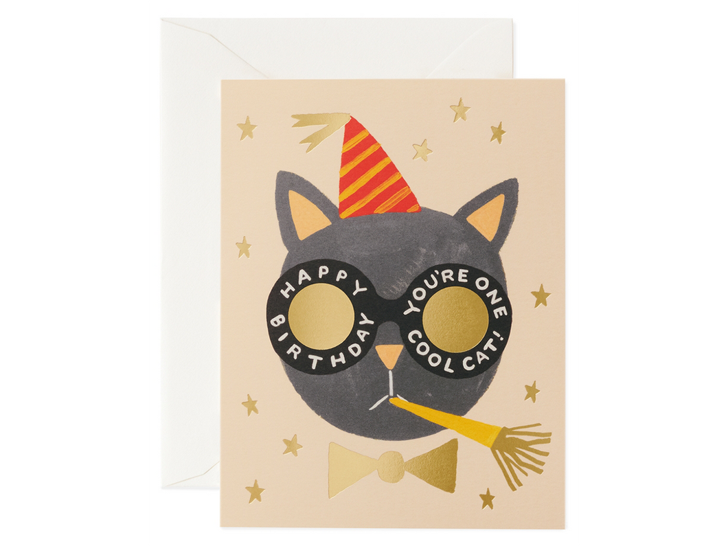 Birthday Cat, Single Card
