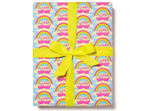 All Over Rainbows Wrapping Paper, Single Sheet