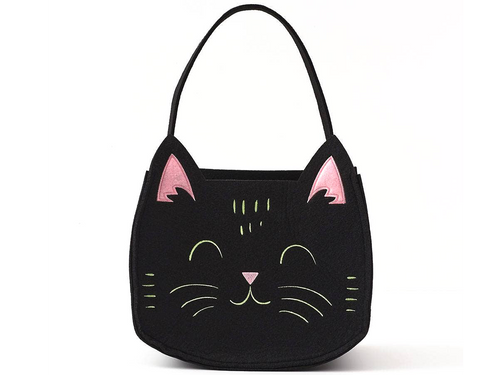 Black Cat Felt Trick or Treat Bag