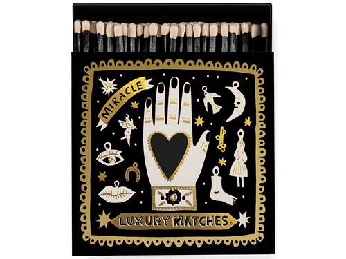 Black Miracle Square Matchboxes