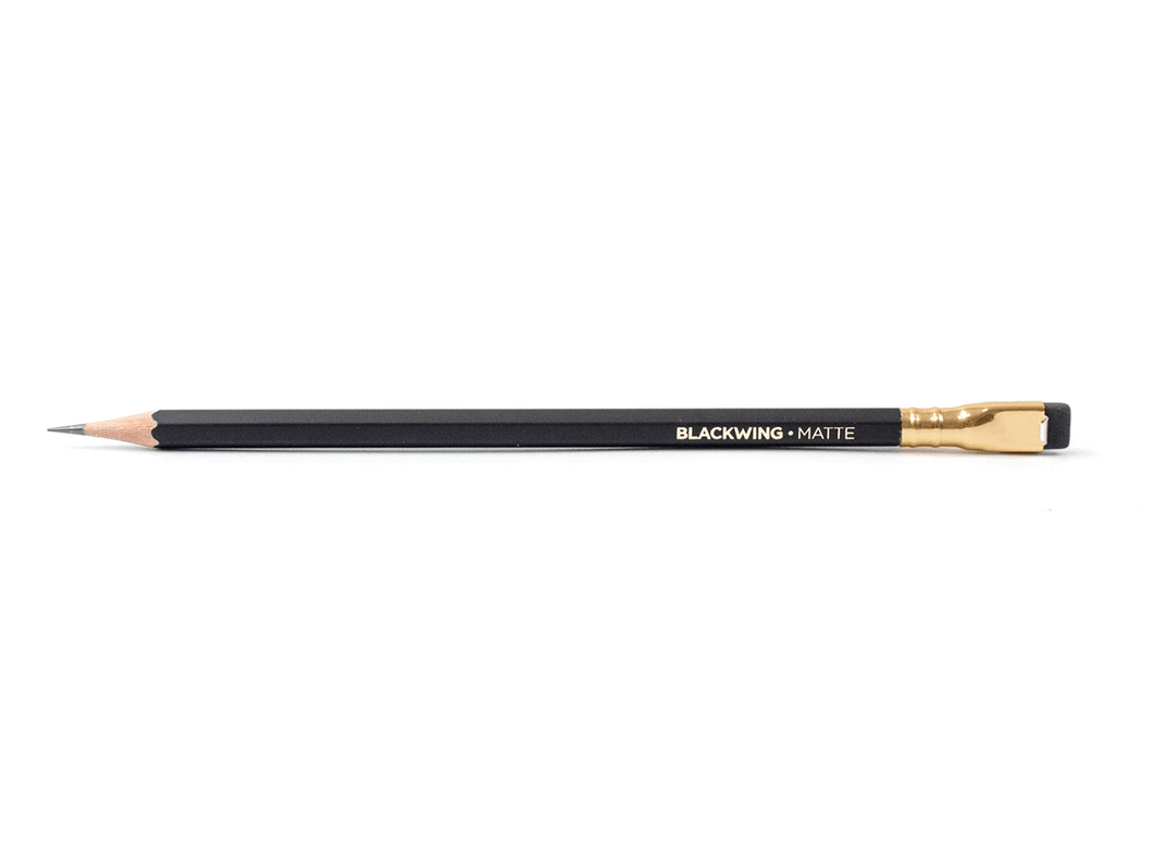 Matte Black Pencils with Black Eraser, Soft Graphite