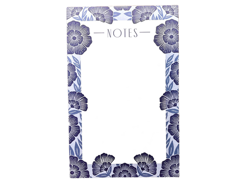 Blue Floral Notepad