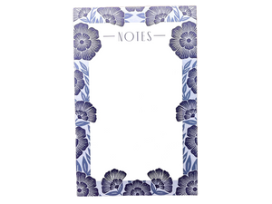 Blue Floral Notepad