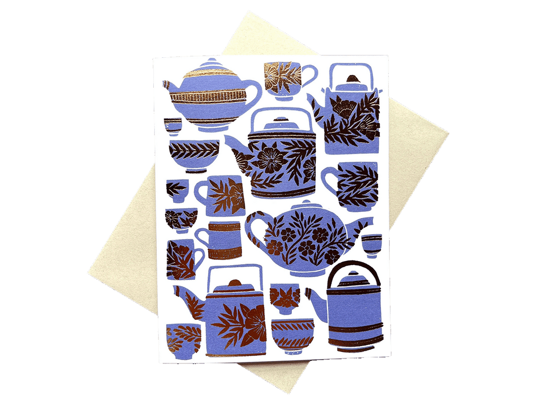 Blue Tea Time, Boxed Set of 6