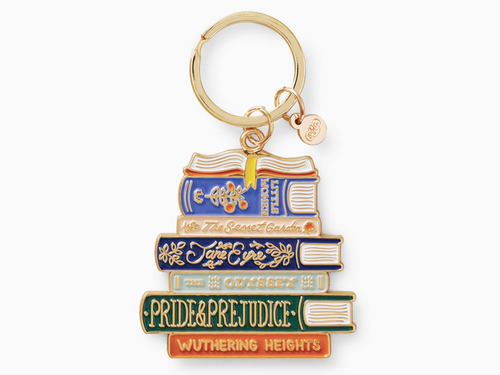 Book Club Enamel Keychain