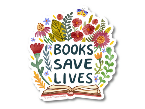 Books Save Lives Sticker