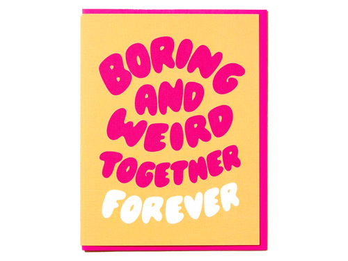 Boring and Weird Together, Single Card