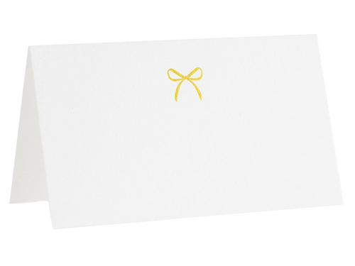 Gold Bow Place Cards
