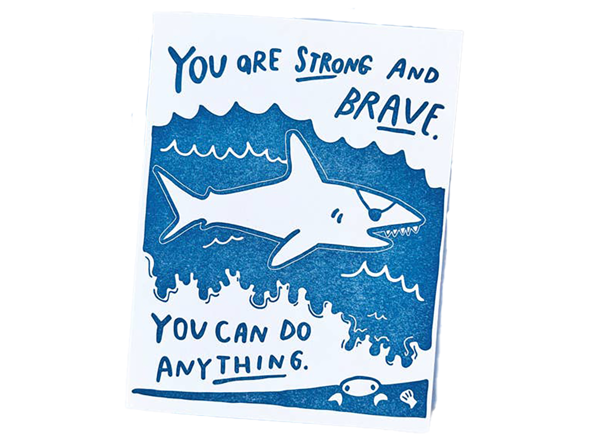 Brave Shark, Single Card – Noteworthy Paper & Press