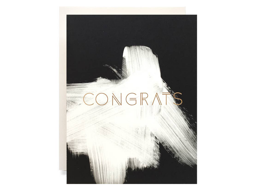 Brushed Congrats, Single Card