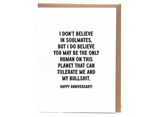 Tolerate Bullshit Anniversary, Single Card