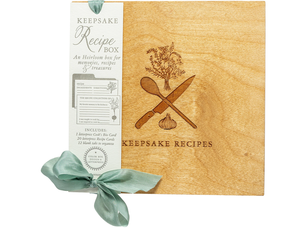 Keepsake Recipe Box & Recipe Cards