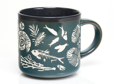 Fossils, Hand Carved Ceramic Mug