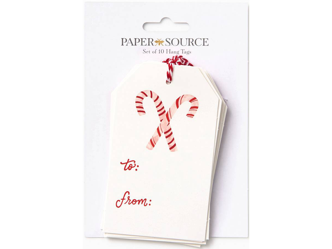 Candy Cane Hang Tags, Set of 10