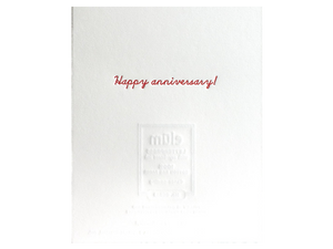 Canoe-oodling Anniversary, Single Card