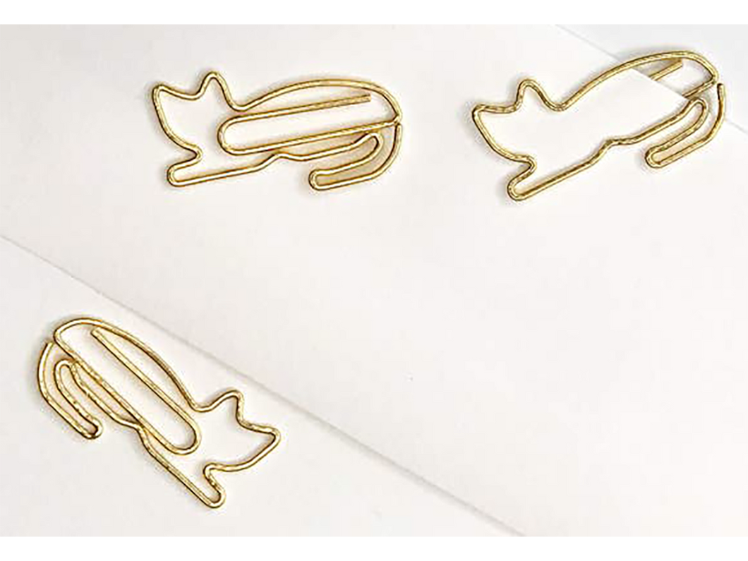 Animal Gold Plated Paper Clips