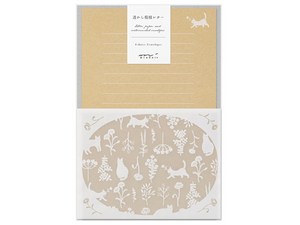 Midori Watermark Cat, Letter Stationery Set